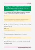 KIN 3304&colon; UNIT 2 PRACTICE Questions  and Correct Answers&sol; Latest Update &sol;  Already Graded 