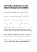 NUR242 MED SURG EXAM 4 2026 FINAL REVIEW WITH EXPLANATORY ANSWERS