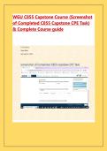 WGU C855 Capstone Course &lpar;Screenshot  of Completed C855 Capstone CPE Task&rpar;  & Complete Course guide