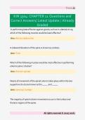 KIN 3304&colon; CHAPTER 11 Questions and  Correct Answers&sol; Latest Update &sol; Already  Graded