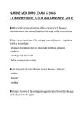 NUR242 MED SURG EXAM 5 2026 COMPREHENSIVE STUDY AND ANSWER GUIDE