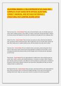 CALIFORNIA BRANCH 2 FIELD REPRESENTATIVE EXAM 2025 &vert; COMPLETE STUDY GUIDE WITH OFFICIAL QUESTIONS&comma; CORRECT ANSWERS&comma; AND DETAILED RATIONALES &vert; STRUCTURAL PEST CONTROL BOARD &lpar;SPCB