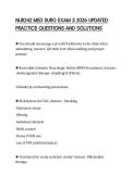 NUR242 MED SURG EXAM 5 2026 UPDATED PRACTICE QUESTIONS AND SOLUTIONS
