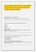 CWB WELDING INSPECTOR LEVEL 3 EXAM NEWEST ACTUAL EXAM COMPLETE 200 QUESTIONS AND CORRECT DETAILED ANSWERS