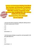 Louisiana &lpar;LA&rpar; Residential Roofing Final &lbrace;Exam  Key Concepts and Estimation Techniques&rcub;  Comprehensive Resource To Help You Ace  2026-2027 Includes Frequently Tested  Questions With ELABORATED 100&percnt; Correct  COMPLETE SOLUTIONS  Guaranteed Pass First Attemp
