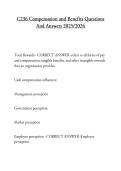 C236 Compensation and Benefits Questions And Answers 2025&sol;2026