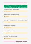 NEUR 3304 Questions and Correct  Answers&sol; Latest Update &sol; Already Grade
