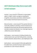 ACCT 3222 Exam 2 Key Terms exam with correct answers