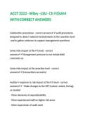 ACCT 3222 - Wiley - LSU - Ch 9 EXAM WITH CORRECT ANSWERS 