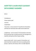 AUDIT TEST 2 LAURA WILEY LSU EXAM WITH CORRECT ANSWERS 