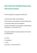 ACCT 3222 Test 2 Multiple Choice exam with correct answers 