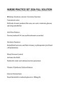 NUR280 PRACTICE SET 2026 FULL SOLUTION