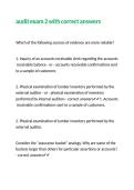 audit exam 2 with correct answers