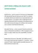 ACCT 3222-3&comma; Wiley&comma; LSU&comma; Exam 1 with correct answers