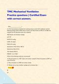 TMC Mechanical Ventilation Practice questions &vert; Certified Exam with correct answers&period;    