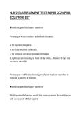 NUR1213 ASSESSMENT TEST PAPER 2026 FULL SOLUTION SET