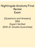Nightingale Anatomy Final Review &ndash; Comprehensive Study Guide PDF