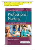 Professional Nursing&colon; Concepts & Challenges &lpar;8th Edition&rpar; &ndash; Beth Black &vert; Complete Test Bank with Rationales &lpar;Chapters 1&ndash;16&rpar;