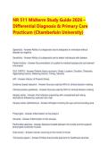 NR 511 Midterm Study Guide 2026 &ndash;  Differential Diagnosis & Primary Care  Practicum &lpar;Chamberlain University&rpar;