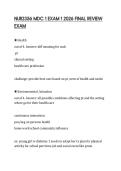 NUR2356 MDC 1 EXAM 1 2026 FINAL REVIEW EXAM