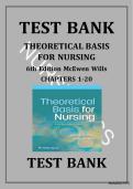 Test Bank for Theoretical Basis for Nursing 6th Edition McEwen & Wills &vert; Chapter 1-23 &vert; All Chapters &comma; Multiple-Choice Questions &vert; Graded A&plus;
