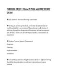 NUR2356 MDC 1 EXAM 1 2026 MASTER STUDY EXAM
