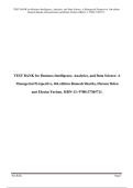 Test Bank For Business Intelligence&comma; Analytics&comma; Data Science&comma; and AI&comma; 5th Edition by Ramesh Sharda&comma; Dursun Delen&comma; Efraim Turban Chapter 1-11 &vert;&vert; Complete A&plus; Guide&period;