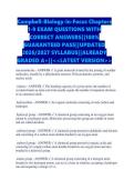 Campbell-Biology-in-Focus Chapters 1-9 EXAM QUESTIONS WITH CORRECT ANSWERS&vert;&vert;100&percnt; GUARANTEED PASS&vert;&vert;UPDATED 2026&sol;2027 SYLLABUS&vert;&vert;ALREADY GRADED A&plus;&vert;&vert;<<LATEST VERSION>>