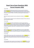 Smart Serve Exam Questions With Correct Answers 2026