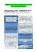 WGU D265 Critical Thinking Study Guide with Complete Solutions