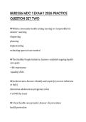 NUR2356 MDC 1 EXAM 1 2026 PRACTICE QUESTION SET TWO