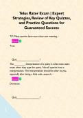 Telus Rater Exam BUNDLE &vert; Expert Strategies&comma; Review of Key Quizzes&comma; and Practice Questions for Guaranteed Success