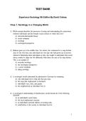 Test Bank&colon; Experience Sociology &lpar;5th Edition&rpar; &ndash; David Croteau & William Hoynes