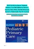 Test Bank for Burns' Pediatric Primary Care 8th Edition&comma; By Dawn Lee Garzon&comma; Mary Dirks&comma; Martha Driessnack&comma; Karen G&period; Duderstadt & Nan M&period; Gaylord &vert;&vert;All Chapters 1-43 Covered&vert; &vert; Latest Edition&vert;&vert;Complete A&plus; Guide&vert;