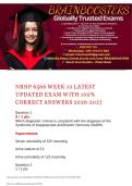 NRNP 6566 WEEK 10 LATEST UPDATED EXAM WITH 100&percnt; CORRECT ANSWERS 2026-2027 