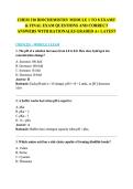 CHEM 210 BIOCHEMISTRY MODULE 1 TO 8 EXAMS'  & FINAL EXAM QUESTIONS AND CORRECT  ANSWERS WITH RATIONALES GRADED A&plus; LATEST