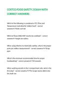 COSTCO FOOD SAFETY 2 EXAM WITH CORRECT ANSWERS