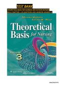 Test bank for Theoretical Basis for Nursing &mdash; 3rd Ed by McEwen & Wills&period; Complete Chapter &lpar; 1-20&rpar;Summaries &period;A&plus; RATED