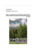 Test Bank for Biochemistry&colon; A Short Course Third Edition by John L&period; Tymoczko ISBN 9781464126130 Chapter 1-41 &vert; Complete Guide A&plus;