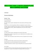 WGU C109 TASK 1 &vert; MATH LESSON PLAN &vert; WITH VERIFIED SOLUTION &vert; 2026