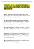 NURS 257 EXAM 3 EVALUATION GUIDE & AUTHORIZED CHECKLIST 2026 ACHIEVE EXCELLENCE