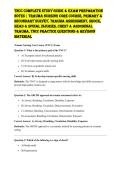 TNCC Complete Study Guide & Exam Preparation Notes &vert; Trauma Nursing Core Course&comma; Primary & Secondary Survey&comma; Trauma Assessment&comma; Shock&comma; Head & Spinal Injuries&comma; Chest & Abdominal Trauma&comma; TNCC Practice Questions & Revision Material