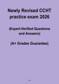 Newly Revised CCHT Practice Exam 2026 &vert; Updated Mock Test
