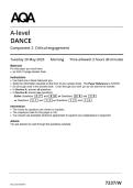 2025 AQA A-LEVEL Dance 7237&sol;W Critical engagement MERGED QUESTION PAPER & MARKSCHEME