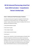 NR 565 Advanced Pharmacology Actual Final Exam &lpar;2026 Curriculum&rpar; &ndash; Comprehensive Review & Verified Guide
