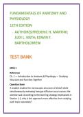 Complete Martini A&P Test Bank &mdash; Fundamentals of Anatomy & Physiology 12th Ed&period; &vert; 20 NCLEX-style MCQs&sol;Chapter &mdash; Nursing A&P Test Bank 2026