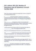 DCE-1 Admin 3F5 CDC Module &num;3 Questions And All Solutions Correct Verified 2026