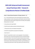 NUR 643E Advanced Health Assessment Actual Final Exam 2026 &ndash; Version B &vert; Comprehensive Review & Verified Guide