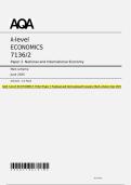 AQA A-level ECONOMICS 7136&sol;2 Paper 2 National and International Economy Mark scheme June 2025
