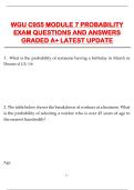 WGU C955 Module 7 Probability &ndash; Exam Questions&comma; Practice Problems & Solutions